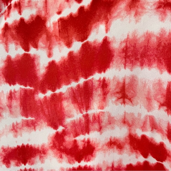 Torrid Rusty Red Tulip Sleeve Georgette Tie Dye Top 1X - Picture 8 of 12